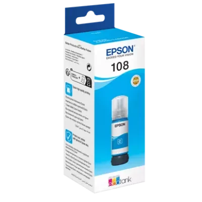 Epson EcoTank Cyan 108 – мастило (70мл)